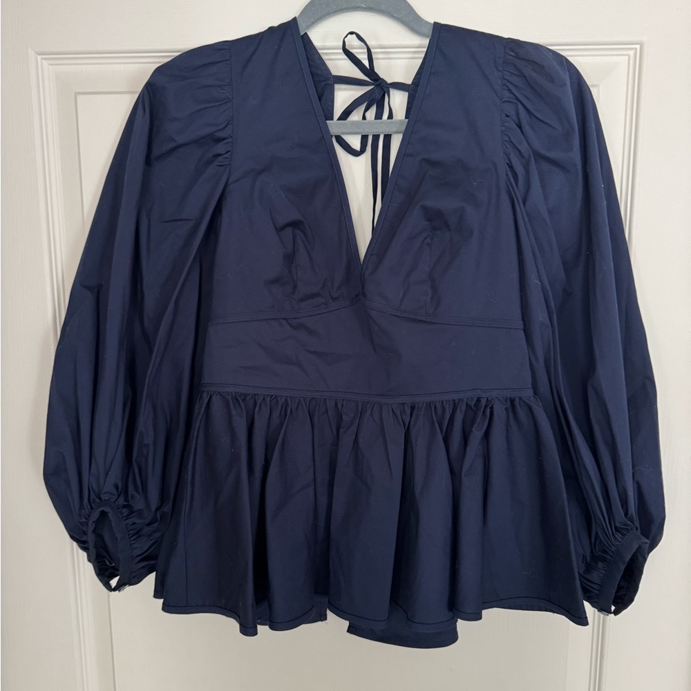 STAUD Navy Luna Top